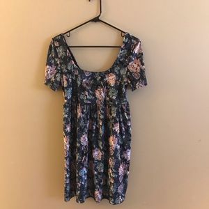 Current Mood Crushed Velvet Floral Dress